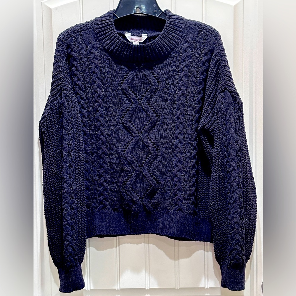 Black soft chenille sweater, XL